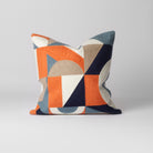 unusual orange geometric cushion