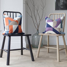 orange and white abstract cushion