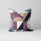 Purple geometric cushion