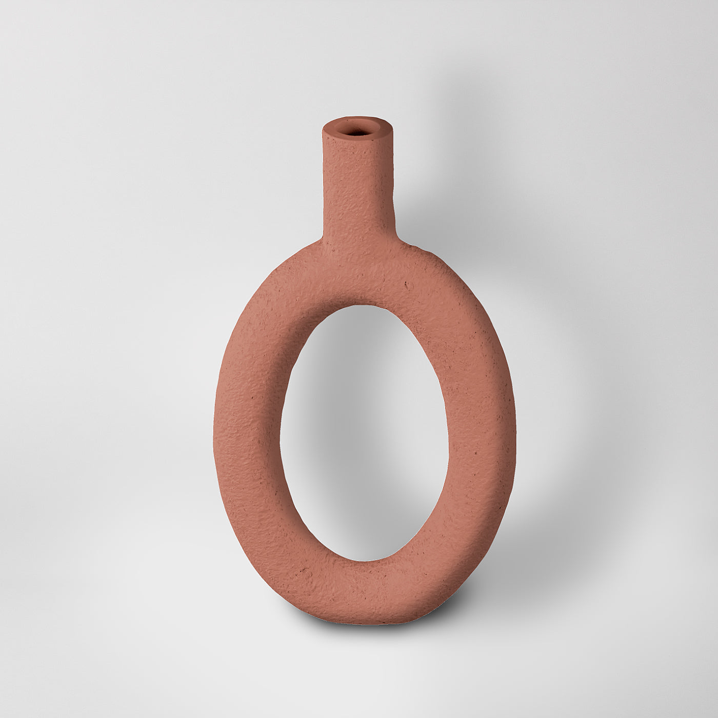Terracotta Orange Hooped Candle Holder