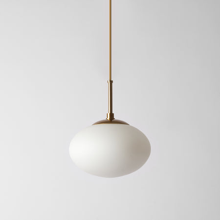 White glass globe pendant light