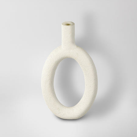 White Hoop Candle Holder