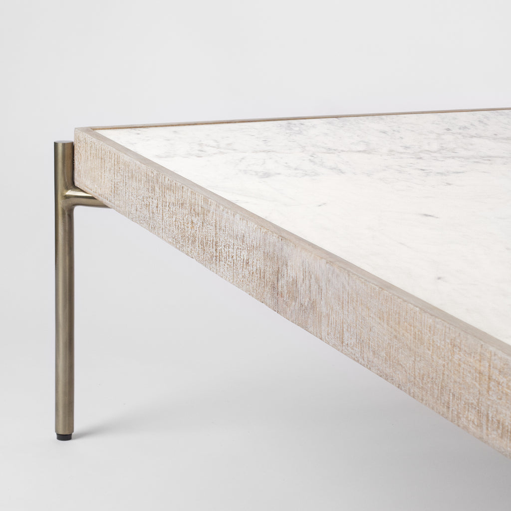 Moxie White Marble Coffee Table | Vaunt Design