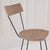 Industrial bar stool with back