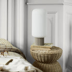 Tuva White Glass Table Lamp